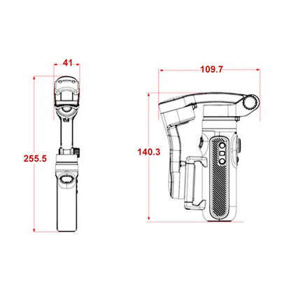 Gimbal Σταθεροποιητής Techsuit SK062, Γκρι