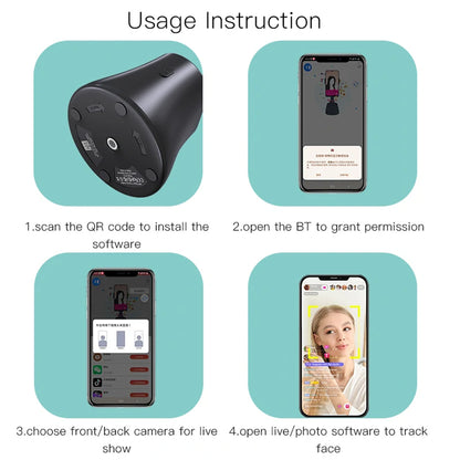 Βάση Yesido SF10 Face Tracking 360, Παγκόσμια, Μαύρη