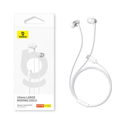 Handsfree 3.5mm Baseus Encok CZ11, Λευκό A00164300213-Z1 