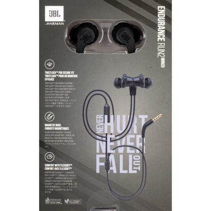 Handsfree 3.5mm JBL Endurance Run 2, Μαύρο ENDURRUN2BLK 