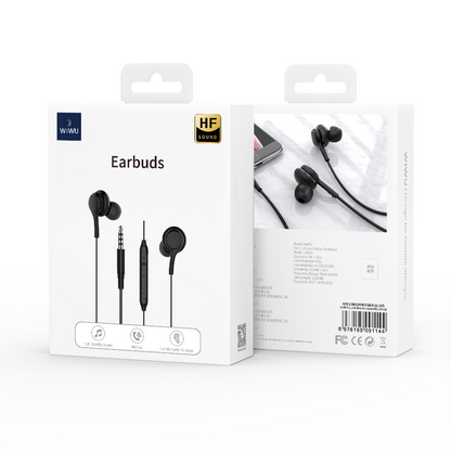 Handsfree 3.5mm WiWu EB310, Μαύρο 