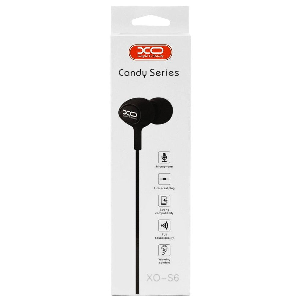 Handsfree 3.5mm XO Design S6, Black