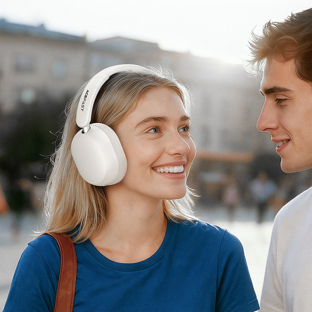 Handsfree Bluetooth Acefast H12, A2DP, ANC, Μαύρο