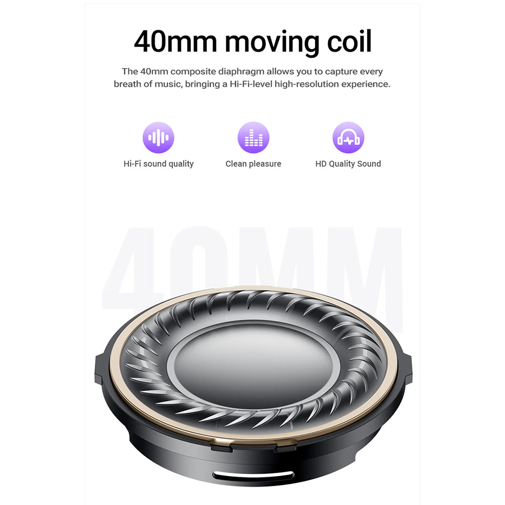 Handsfree Bluetooth Acefast H8, A2DP, ANC, Ασημί