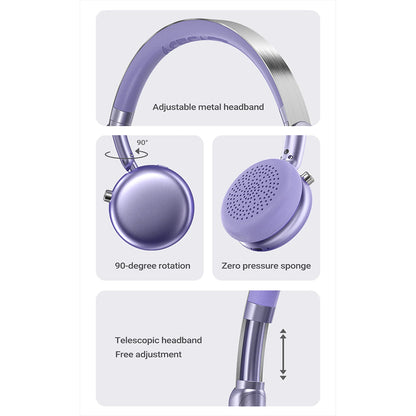 Handsfree Bluetooth Acefast H8, A2DP, ANC, Ασημί