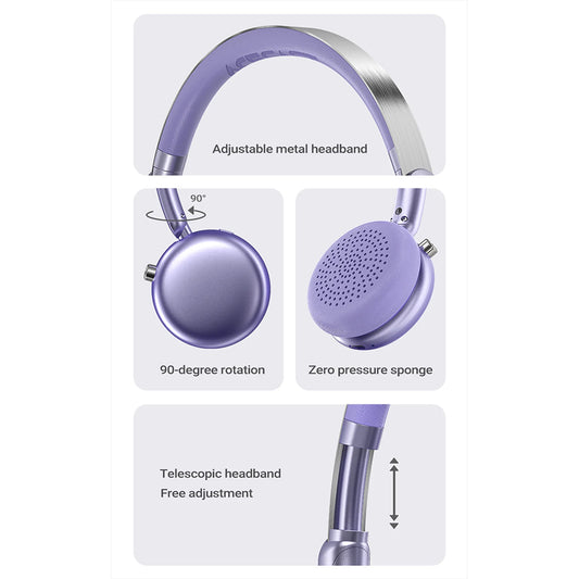 Handsfree Bluetooth Acefast H8, A2DP, ANC, Χρυσό