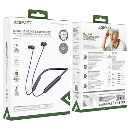 Handsfree Bluetooth Acefast N2, A2DP, Μαύρο
