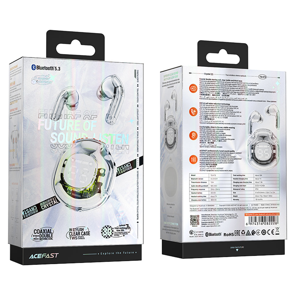 Acefast T8 Bluetooth Handsfree, TWS, White