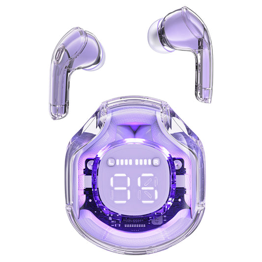 Handsfree Bluetooth Acefast T8, TWS, Μωβ