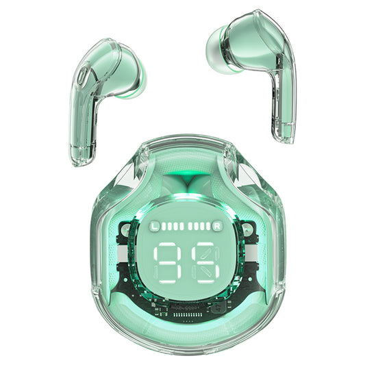 Handsfree Bluetooth Acefast T8, TWS, Πράσινο