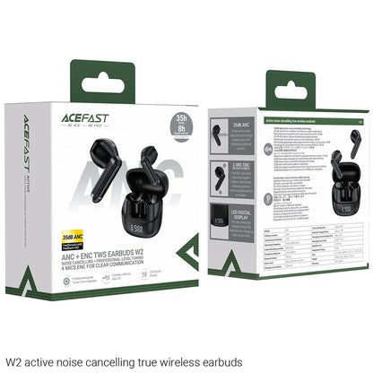 Handsfree Bluetooth Acefast W2, TWS, Μαύρο
