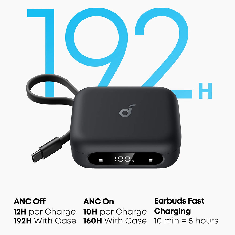 Handsfree Bluetooth Anker P41i, TWS, ANC, Μαύρο A3937G11