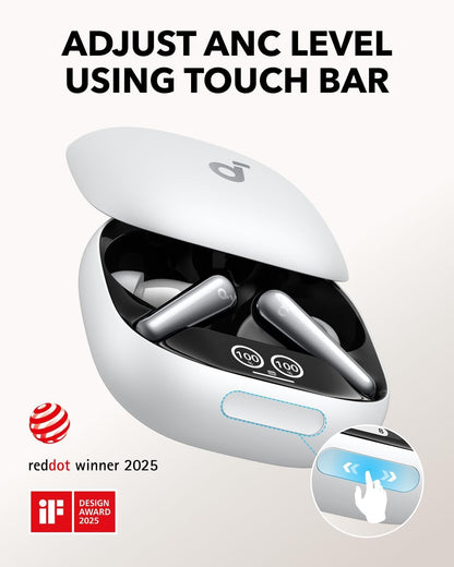 Handsfree Bluetooth Anker Soundcore Liberty 4 Pro, TWS, ANC, Λευκό A3954G21