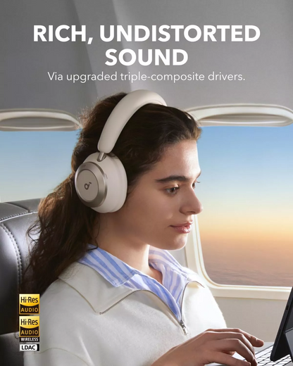 Handsfree Bluetooth Anker Soundcore Space One Pro, A2DP, ANC, Λευκό A3062G21