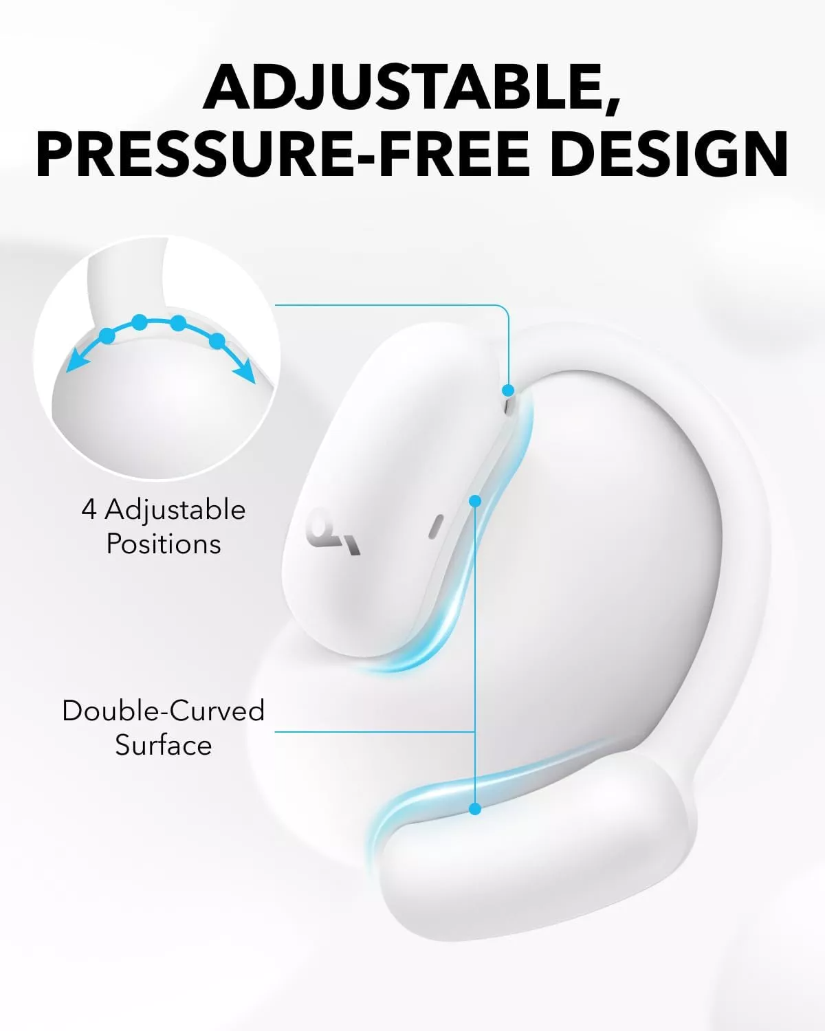 Handsfree Bluetooth Anker SoundCore AeroFit 2, TWS, Λευκό A3874G21