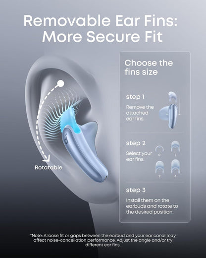 Ασύρματα ακουστικά Bluetooth Anker SoundCore Liberty Buds, TWS, ANC, Μπλε D1200G31