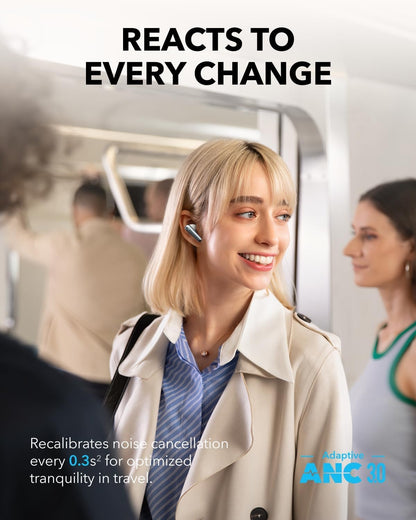 Handsfree Bluetooth Anker Soundcore Liberty 4 Pro, TWS, ANC, Λευκό A3954G21