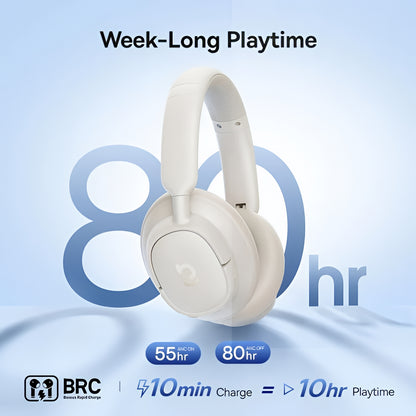 Handsfree Bluetooth Baseus Bass BH1 NC, MultiPoint, A2DP, ANC, Λευκό A0203702