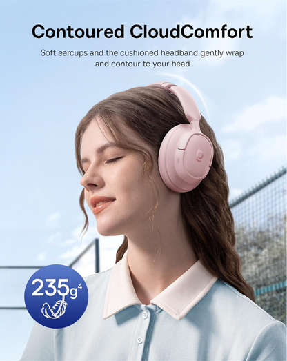 Handsfree Bluetooth Baseus Bass BH1 NC, MultiPoint, A2DP, ANC, Ροζ A0203704