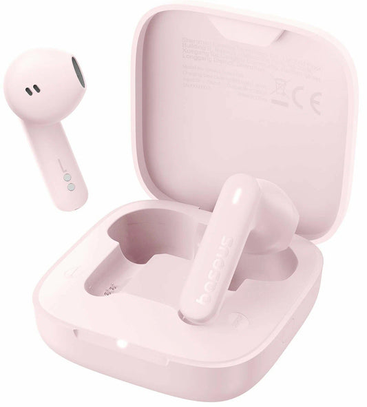 Handsfree Bluetooth Baseus Bowie E16, TWS, Ροζ A00061900413-01