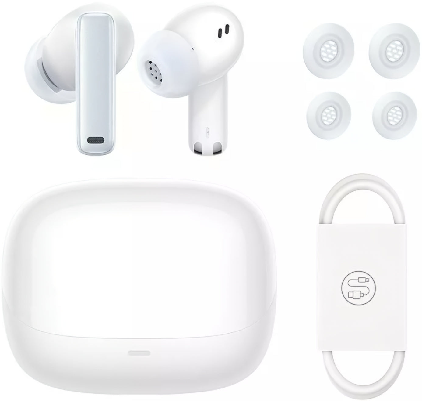Handsfree Bluetooth Baseus Bowie M2s, TWS, ANC, Λευκό NGTW350102