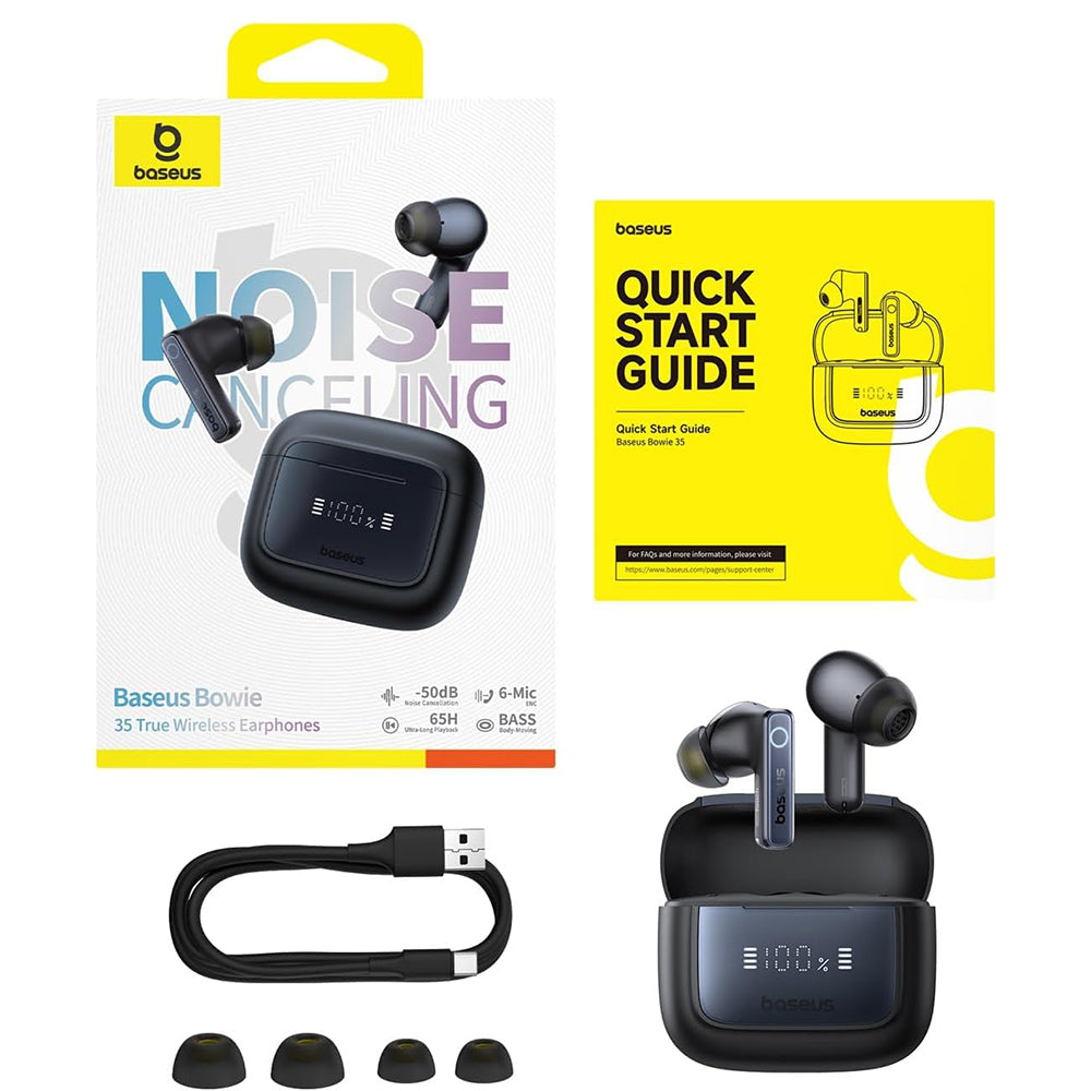 Handsfree Bluetooth Baseus Bowie 35, TWS, Μαύρο A00073800123-00