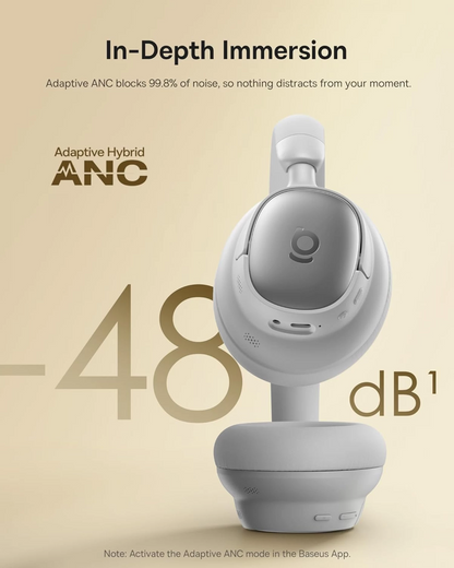 Handsfree Bluetooth Baseus Bowie Bass MH1, MultiPoint, A2DP, ANC, Gray A0203905