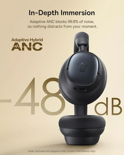 Handsfree Bluetooth Baseus Bowie Bass MH1, MultiPoint, A2DP, ANC, Μαύρο A0203902