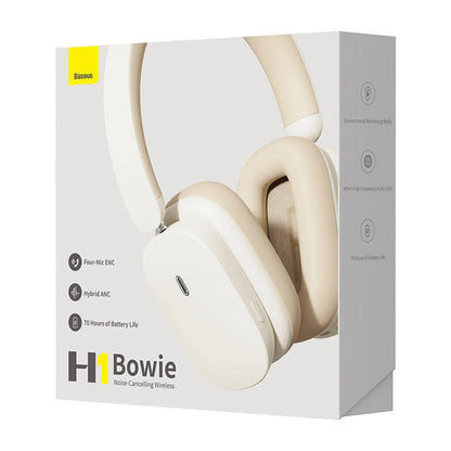Handsfree Bluetooth Baseus Bowie H1, A2DP, ANC, Κρεμ NGTW230202