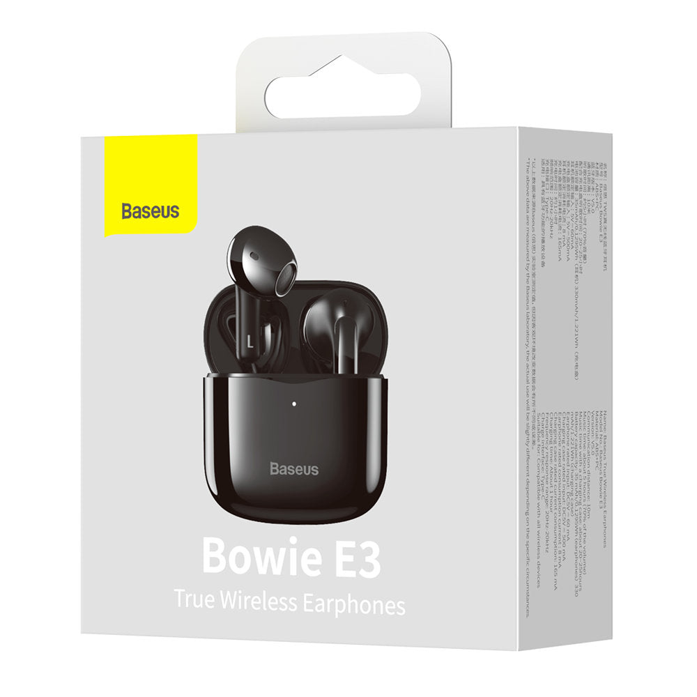 Handsfree Bluetooth Baseus E3, TWS, Μαύρο NGTWW080001 