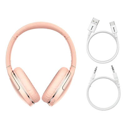 Handsfree Bluetooth Baseus Encok D02 Pro, MultiPoint, A2DP, Ροζ NGTD010304