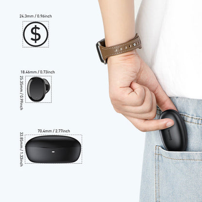 Handsfree Bluetooth Baseus Encok W11, TWS, Μαύρο NGTW060001