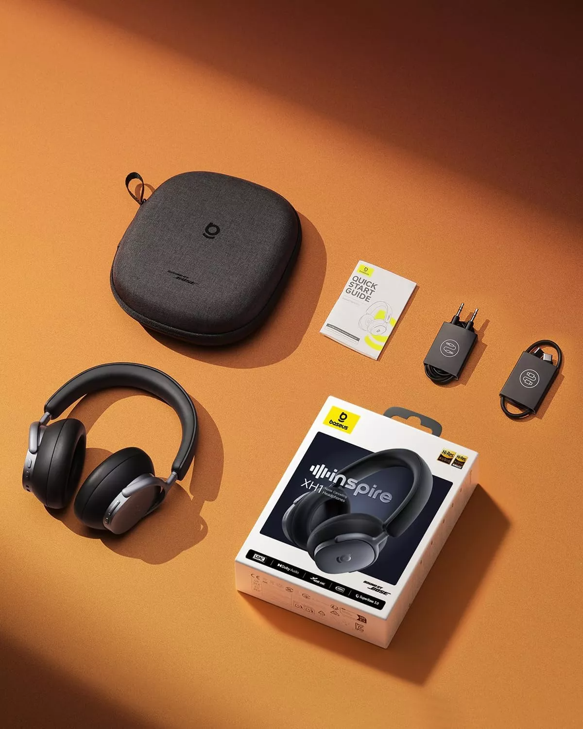 Handsfree Bluetooth Baseus Inspire XH1 Sound by Bose, A2DP, ANC, Μαύρο A00085701123-00