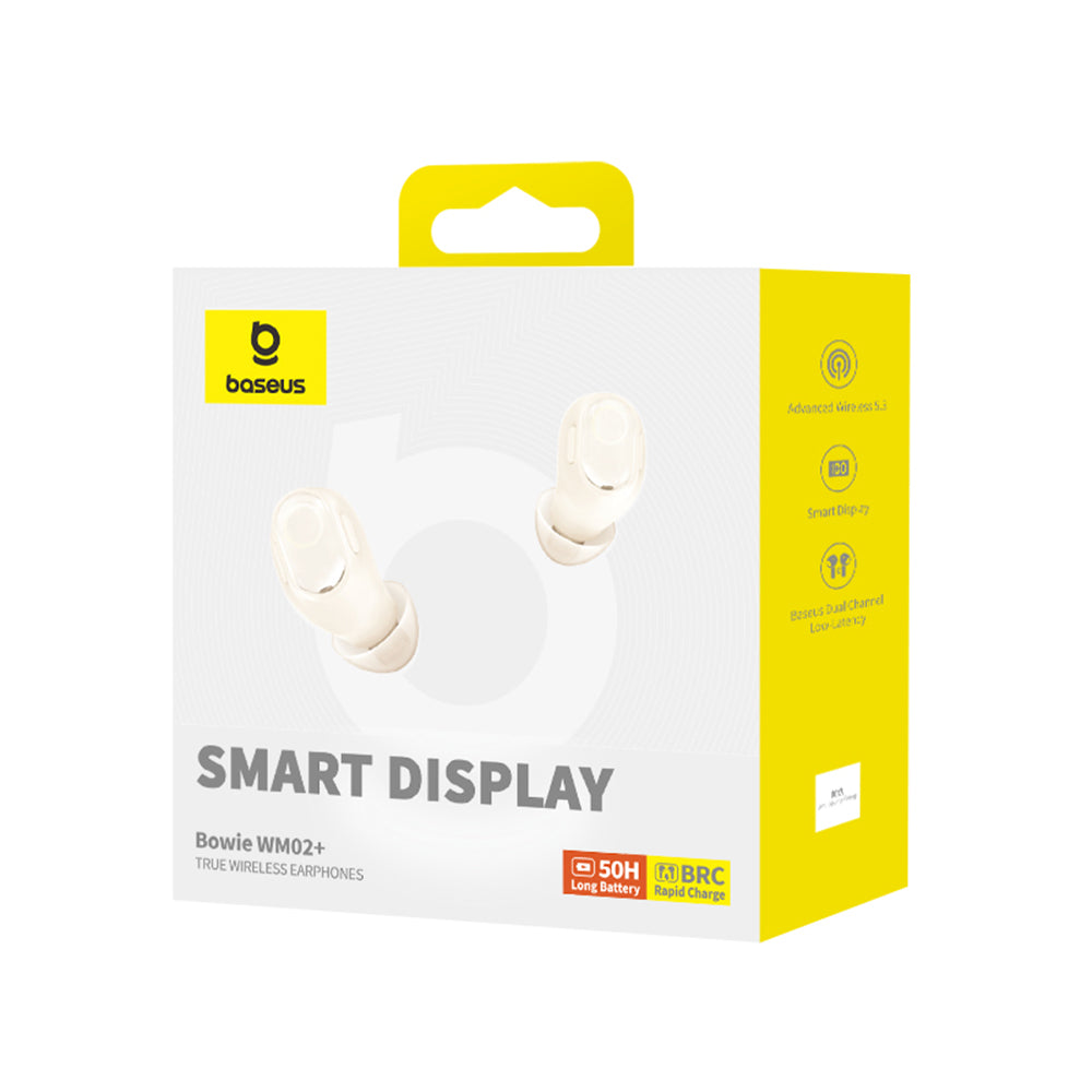 Handsfree Bluetooth Baseus WM02+, TWS, Λευκό NGTW370302
