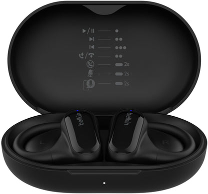 Handsfree Bluetooth Belkin SoundForm ClearFit, TWS, Multipoint, Μαύρο AUC013ctBK