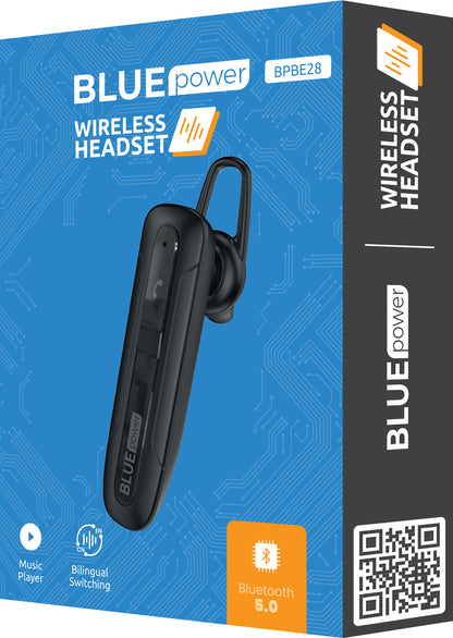 Handsfree Bluetooth Bluetooth Blue Power BPBE28, A2DP, Μαύρο 