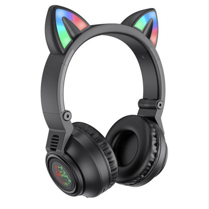 Handsfree Bluetooth Borofone BO18 Cat Ear, A2DP, Μαύρο