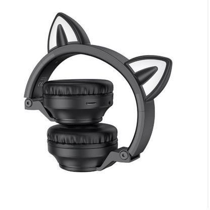 Handsfree Bluetooth Borofone BO18 Cat Ear, A2DP, Μαύρο