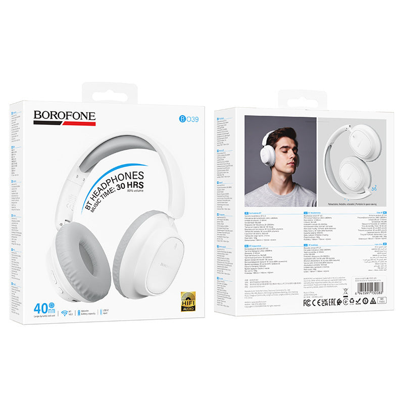 Bluetooth Handsfree Borofone BO39 Melotide, A2DP, Λευκό