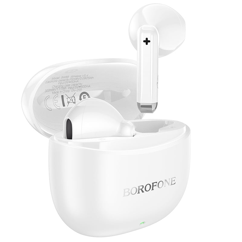 Handsfree Bluetooth Borofone BW88 Deep Rhyme, TWS, Λευκό