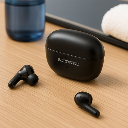 Handsfree Bluetooth Borofone FQ1 Shine, TWS, Μαύρο