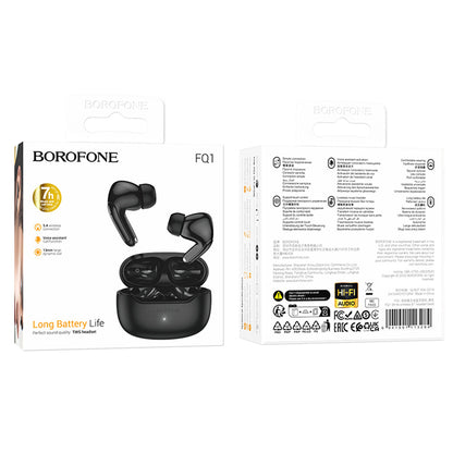 Handsfree Bluetooth Borofone FQ1 Shine, TWS, Black