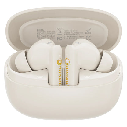 Ασύρματα ακουστικά Bluetooth Bugani Freebuds B20, TWS, ANC, Ανοιχτό Κρεμ
