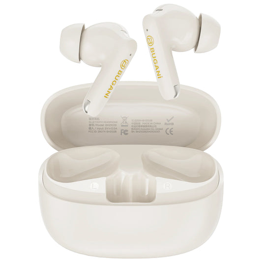 Ασύρματα ακουστικά Bluetooth Bugani Freebuds B20, TWS, ANC, Ανοιχτό Κρεμ