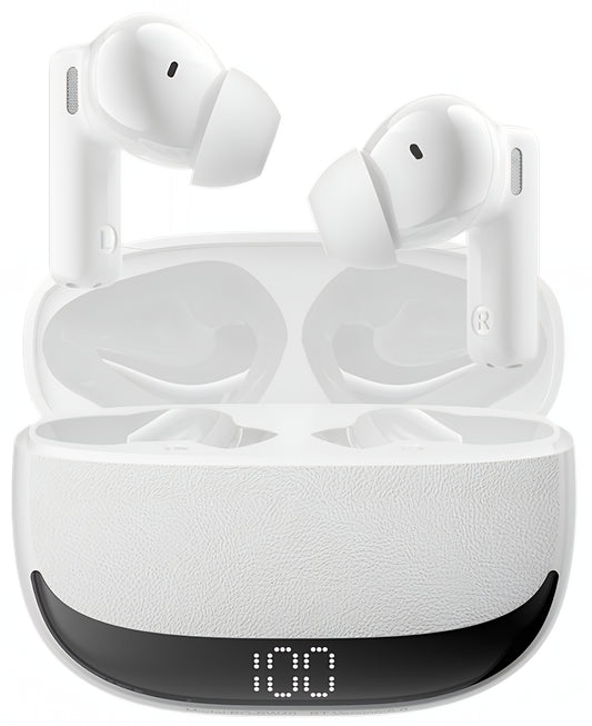 Ακουστικά Bluetooth Handsfree BWOO BW40, TWS, ANC, Λευκό