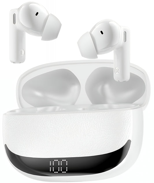 Ακουστικά Bluetooth Handsfree BWOO BW40, TWS, ANC, Λευκό