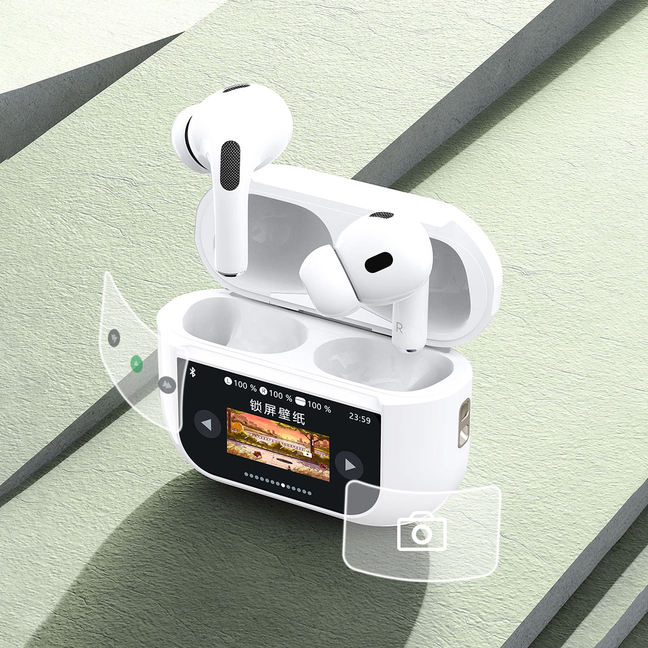 Handsfree Bluetooth Dudao U19 Display, TWS, Λευκό