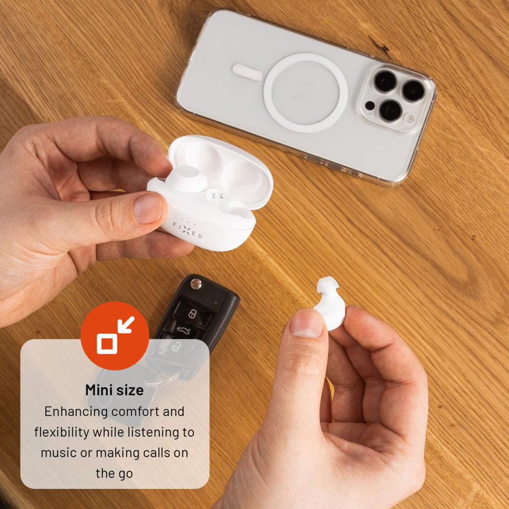 Handsfree Bluetooth Σταθερό, TWS, Λευκό