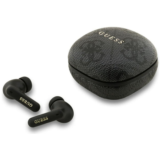 Handsfree Bluetooth Guess 4G Classic Metal Logo, TWS, Μαύρο
