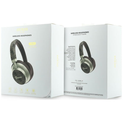 Handsfree Bluetooth Guess 4G Gold Script Metal, A2DP, Καφέ
